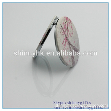 Fashion souvenir round mirrors/ Custom Pu mirror